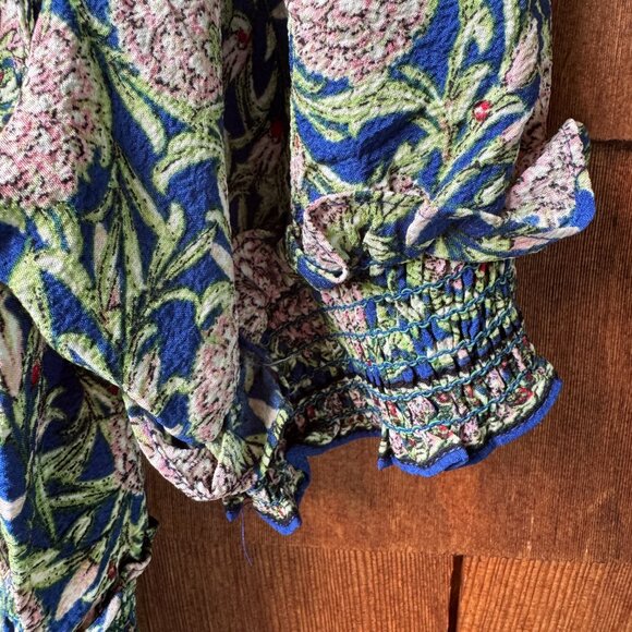 NWT Max Studio London Floral Print Short Sleeve Tiered Maxi Dress in Women's XL - Picture 10 of 16